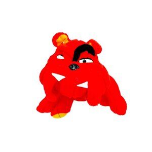 Red Bulldog Liberty Toy Plush 1995 Stuffed Animal 9" Toy Puppy